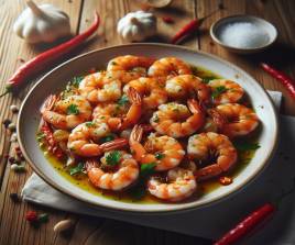 Gamba à l'Ail pili pili