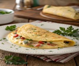 Omelette Au Tomate et Oignons